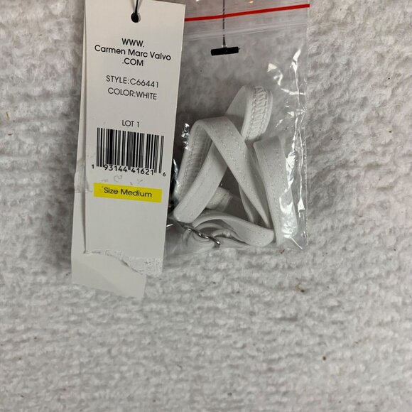 Carmen Marc Valvo Women's One Shoulder Twisted Tie Bikini Swim Top Sz M NWT 9945 - Picture 4 of 8